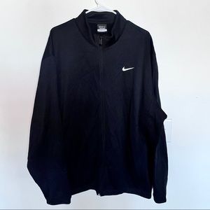 Mens Nike Zip-Up Jacket - Black - XXL - Fleece Lined - EUC